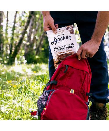 Country Archer 100% Natural Hickory Smoke Jerky - 2.5 OZ (Pack of 4) | Premium Snack - Buy Online on GoSupps.com