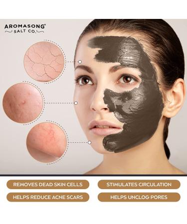 Aromasong 100% Pure Dead Sea Mud Mask for Face - Natural Skin Care for Acne & Pores - Buy Online on GoSupps.com