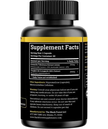 Cistanche Tubulosa 200mg & Tongkat Ali 400mg - Max Purity, 2 Month Supply | Echinacoside & Acetoside with Tongkat Ali for Men 200:1 (Longjack) - Like Fadogia Agrestis - Buy Online on GoSupps.com