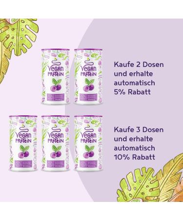 Vegan Protein Powder - Blueberry Blend | 600g Plant-Based Rice Peas & Seeds - Buy Online on GoSupps.com