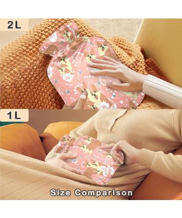Naanle Corgi Dog Hot Water Bottle with Cover - 1L Heat Bottle for Bed Hand & Foot Warmer Pain Relief Heat & Cold Therapy International Shipping Available - Buy Online on GoSupps.com