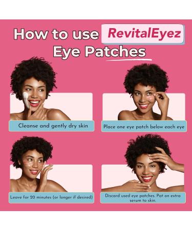 RevitalEyez Brightening Hydrogel Under Eye Patch - Niacinamide Collagen & Rose Petals for Puffy Eyes & Dark Circles (10 Pairs) - Best International Shipping - Buy Online on GoSupps.com