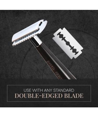 Complete Safety Razor Kit - Ebony Wood Double Edge Razor Brush Organic Soap & Shaving Bowl - Perfect Gift for Men - Buy Online on GoSupps.com