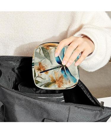 Anna Cowper Watercolor Dragonfly Flowers Menstrual Cup Pouch - Portable Period Bag for Women and Teens | Sanitary Napkin and Nursing Pad Holder - Multi-colored | 1Pc - Buy Online on GoSupps.com
