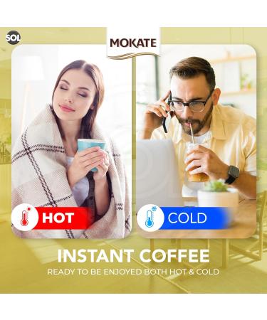 SOL 120pk (12 x 10pk) Mokate Coffee Sachets Latte Classic Sachet Coffee Sticks Instant Coffee Sachets Individual Coffee Sachets Coffee Sachets Individually Wrapped Coffee Sachet + Stickers - Buy Online on GoSupps.com