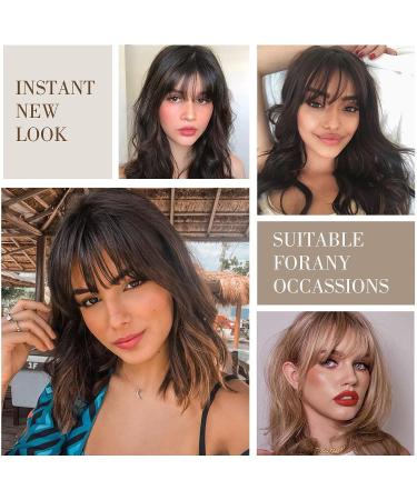 REECHO 100% Human Hair Clip in Bangs - Air Bangs Medium Brown - Buy Online on GoSupps.com