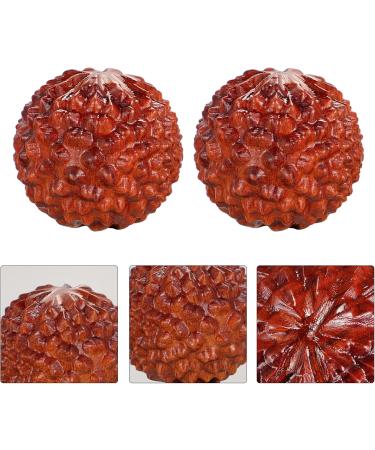 Frcolor 2-St Carving Massage Device - Manual Foot Roller & Hand Exercise Balls - Rosewood Chinese Massage Ornaments for Desktop Decor - Buy Online on GoSupps.com
