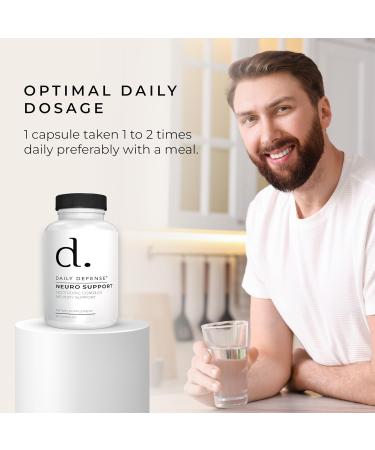 Daily Defense Nootropics Brain Support Supplement - 30 Capsules - Focus & Memory Supplement for Brain with Bacopa Monnieri Huperzia Serrata St. John's Wort & Ginkgo Biloba - Neuro Support - Buy Online on GoSupps.com