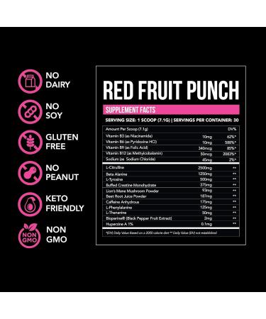 Fruit Punch Energy Rush Pre Workout – Boost Your Performance with International Shipping - Buy Online on GoSupps.com