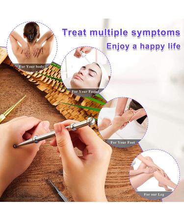 Facial Reflexology Massage Tool - Stainless Steel Acupuncture Pen Set - Buy Online on GoSupps.com