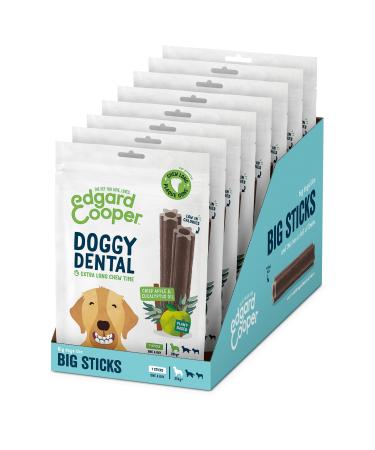 Edgard & Cooper Treats 56 tooth sticks for large natural dogs 20.3 x 17.8 cm dental hygiene eucalyptus and apple one per day low in calories long chewing effectiveness fresh breath apple and eucalyptus 1.92 kg (1 Pack)