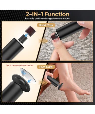 Buy Electric Foot Callus Remover | 2 in 1 Rechargeable Pedicure Tool | 6 Speed Adjustable Foot File & Nail Grinder - Buy Online on GoSupps.com