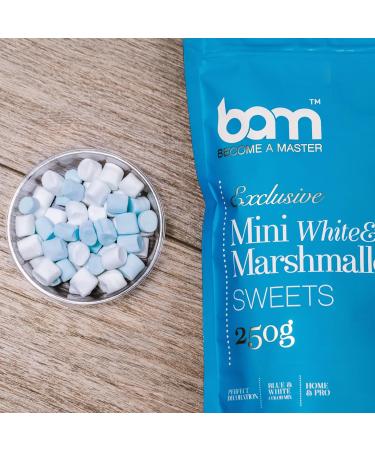 BAM Mini Marshmallows Cake Sprinkles Ideal for Cake Decorating Blue and White 250g - Buy Online on GoSupps.com