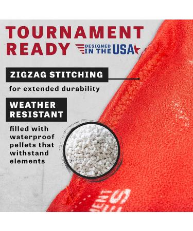 Play Platoon Tournament Series Cornhole Bags - Set of 8 - Red/Blue Eagle Design - Pro Style Dual Sided Slick and Sticky Bags - Buy Online on GoSupps.com