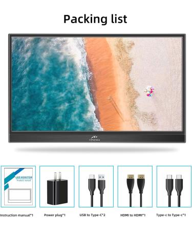 Kenowa 15.6 Touchscreen Portable Monitor - HDR 1920x1080 Eye Care IPS for Raspberry Pi PC Laptop PS4 Xbox | External Monitor with HDMI & USB Type-C - Buy Online on GoSupps.com