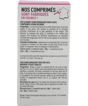 Vetocanis - Brewer's Yeast for Cats - Beauty of the Coat - Hygiene and Health of the Cat - Promotes Immunity and Strengthens the Cat's Claws - Natural Product - Box of 60 tablets - Buy Online on GoSupps.com