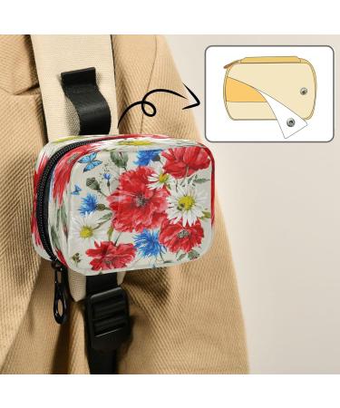 Buy Pfrewn 7 Day Pill Organizer Case - Vintage Bouquet Wildflowers & Butterflies Travel Pill Box | Portable Weekly Vitamin & Medicine Holder - Buy Online on GoSupps.com