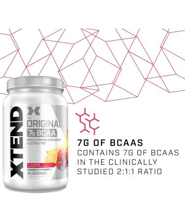 XTEND Original BCAA Powder Knockout Fruit Punch | 7g BCAAs + Electrolytes | Muscle Recovery & Energy | 90 Servings - Buy Online on GoSupps.com