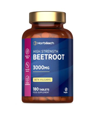 Horbaach Beetroot Extract 3000mg 180 Vegan Tablets Beetroot Extract Supplement Nitric oxide Horbach