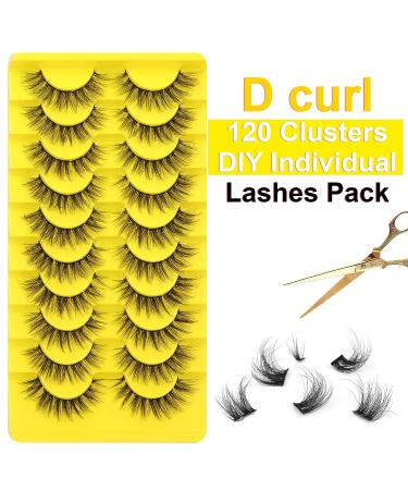 Pleell Cat Eye Lashes Wispy D Curl Cluster Lashes - 140 Pcs Natural Look False Eyelashes - Buy Online on GoSupps.com