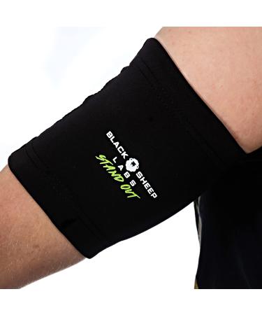 Diabetic Sensor Armband - Fits All CGM Devices - Protects Insulin Pod During Exercise - Replaces Adhesive Patches - Water Resistant & Sweatproof - Kids & Adults (L - 15 inches)  Black