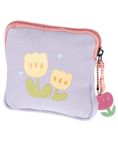 Anneome women binding storage bag tampon holder menstrual tapes holder flower pattern cooting bag upholstery pocket ladies bands holder matt storage pocket portable