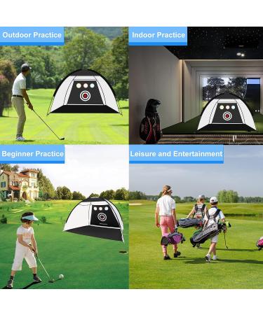 10x7ft Golf Practice Net with 3 Aim Targets & Bag - Indoor/Outdoor Golf Net for Backyard Driving - Golf Gifts for Men/Women - Buy Online on GoSupps.com