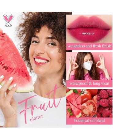 Bayfree Lip Tint Stain Set - Long Lasting Matte Finish Lip Makeup (Fruit Platter) - Buy Online on GoSupps.com