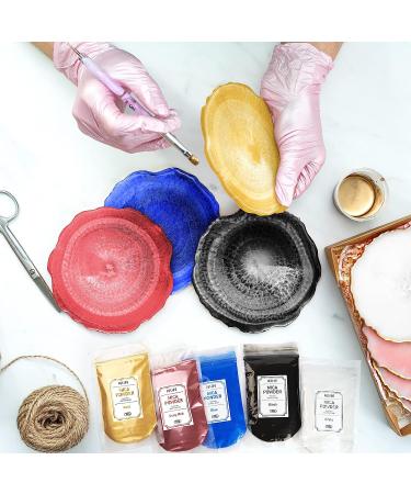 Jelife Gold Mica Powder for Epoxy Resin - 100g Cosmetic Grade Pigment for Soap Making, Candle, Makeup & Art Crafts - Buy Online on GoSupps.com