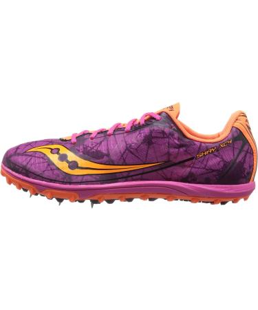 Saucony Women's Shay XC4 Spike-W 6 Raspberry/Vizi Orange | Lightweight Racing Spike for Cross Country Running - Buy Online on GoSupps.com