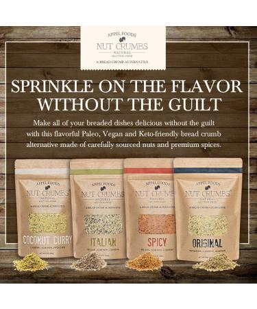 Appel Foods Nut Crumbs - Gluten Free, Sugar Free, Low Carb, Low Sodium, Raw Premium Nuts (Everything) - Buy Online on GoSupps.com