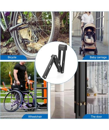 High-Security Folding Palace Bicycle Lock - Hardened Steel 6 Joints Includes 2 Keys & Key Ring - Perfect for Bikes & MTBs Black - Buy Online on GoSupps.com