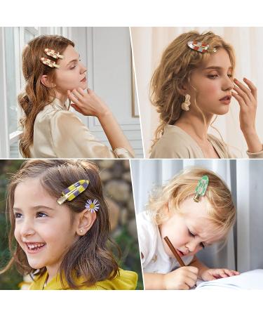 PAPARELA 9PCS No Bend Checkerboard Hair Clips - Resin Flat Styling Barrettes for Women and Girls - Buy Online on GoSupps.com
