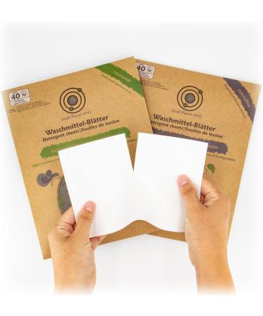 Small Planet AMZ Floral Scent Detergent Leaves - 40 Eco-Friendly Strips for Whites & Colors - Biodegradable Vegan Plastic-Free Energy-Saving Wash - Buy Online on GoSupps.com