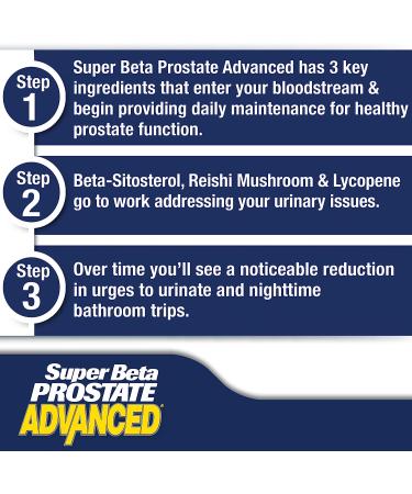 Super Beta Prostate Advanced - Promotes Sleep, Supports Bladder Health & Reduces Nighttime Urination - 120 Caplets (2-Pack) - Buy Online on GoSupps.com