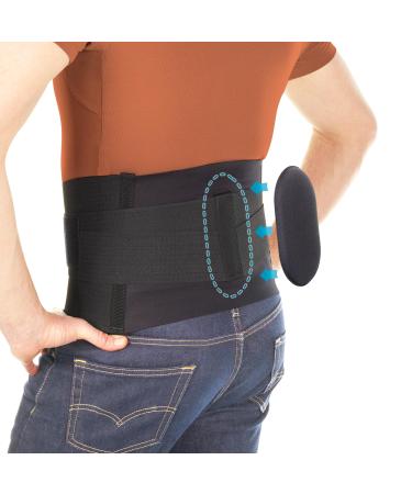 BioSkin Lumbar Support Back Brace - Provides Lower Back Support Sciatica Pain Relief Herniated Discs and Back Sprains Back Belt Support for Men and Women Back Pain Relief Products (Small)