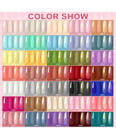 PEACECOLOR Gel Nail Polish Set with Lamp and Electric Nail File 35 Colours Gel Polish Set with Glossy & Glitter and Matte Top Coat Base Coat Starter Gel Nail Kits Manicure Tools Gift for Women A3 - Buy Online on GoSupps.com