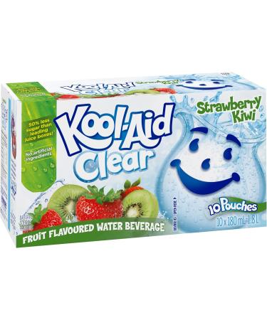 Kool-Aid Clear Strawberry Kiwi Jammers 1.8L (4 Boxes of 10 Pouches) Clear - Strawberry Kiwi - Buy Online on GoSupps.com