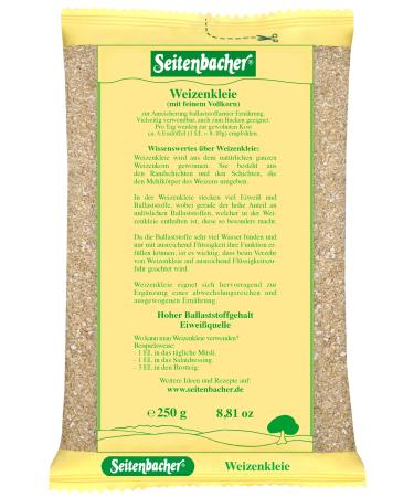 Seitenbacher wheat bran pack of 12 (12 x 250 g pack)