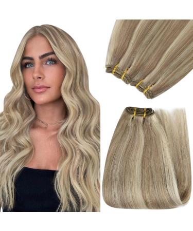 Youngsee Tressen real hair brown blond real hair treats 40 cm hairpast real hair to take the consumption remy hair real hair treating weft extensions real hair blond weaven extensions twice.