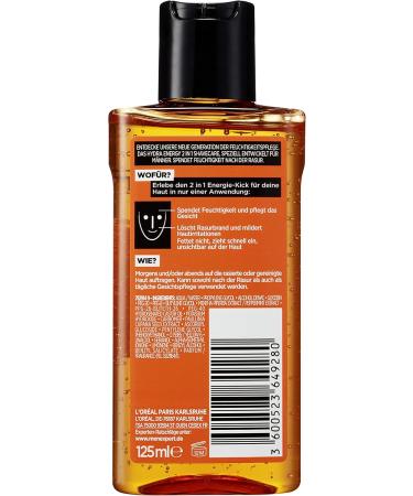 L'Or al Men Expert Hydra Energy 2-in-1 Shavecare Facial Care with Guarana - 125 ml | Buy Online - International Shipping Available - Buy Online on GoSupps.com