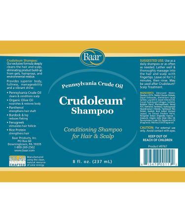 Baar Crudoleum 3-in-1 Shampoo - 8 Oz | Pennsylvania Crude Oil Hair Care - Buy Online on GoSupps.com
