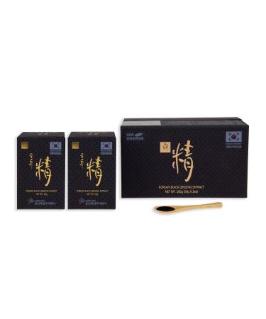 Korean Black Ginsenosides - 2 x 50g 100% Natural Concentrated Extract - 3 Months - High Saponin Content 80 mg/g - Ginsenosides Rg1 Rb1 Rg3 6 mg/g. Reinforced with Ginsenosisides Rg3 Rg5 and Rk1