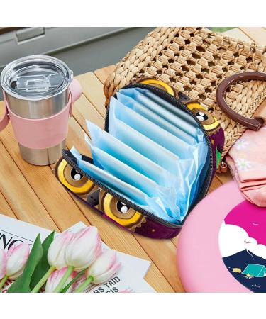 Shop Cute Owl Menstruation Pad Bag - Zippered Women's Tampon & Napkin Bag for Girls | Stylish & Practical Collection - Buy Online on GoSupps.com