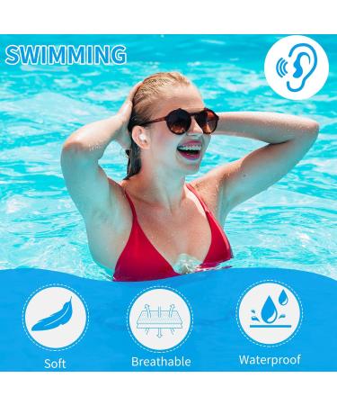 120 Waterproof Ear Covers for Shower & Swimming | Ear Stickers & Cotton Ear Plugs for Water Sports - Buy Online on GoSupps.com