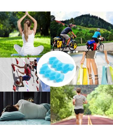 Fodofodo 2PCS Soft Gel Toe Separators - Toe Spacers for Overlapping Toes, Bunion Corrector and Foot Pain Relief - Plantar Fasciitis Aid (Blue) - Buy Online on GoSupps.com