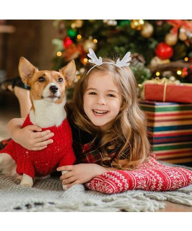 Lurrose 4pcs Christmas Antler Hair Band - Chip Shape Hair Ties for Party Cosplay | Gold & Silver | 19 x 16 x 0.8 cm - Buy Online on GoSupps.com