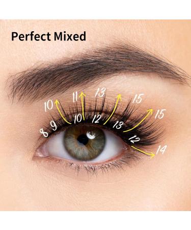 Premium 2D Curl Eyelash Extensions 8-15mm Mix | Individual Silk & Volume Lash Supplies - Buy Online on GoSupps.com