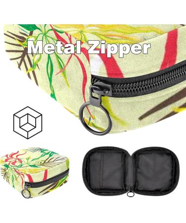 Leaf Pattern Napkin Storage Bag - Portable Menstrual Cup & Breastfeeding Holder for Women Teens & Girls - Buy Online on GoSupps.com