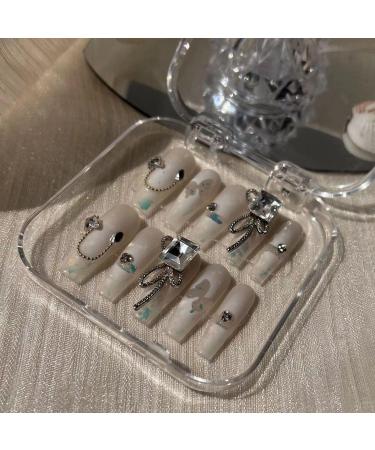 Temperament-enhancing manicure hand-wearing a hollowed-out butterfly with long sky and starlight.(S) - Buy Online on GoSupps.com